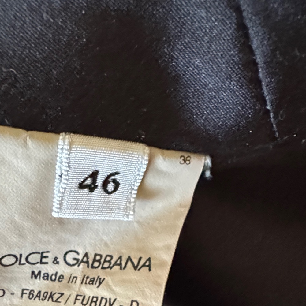 Dolce & Gabbana Black Midi Dress with Floral Accent - Picture 6 of 6